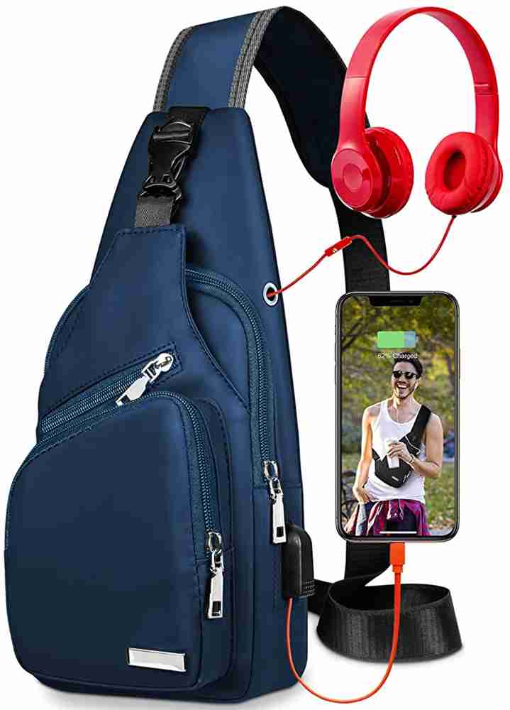 Flipkart gustave Crossbody Bag for Men and Boys with Cable Vent Waterproof Shoulder Bag Waterproof Shoulder Bag Shoulder Bag