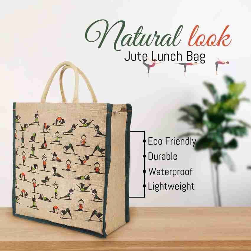 Go Green Jute Bag, Jute Bags for Lunch Box, Jute Bag for  Office/College/School/Shopping/Multipurpose Eco-Friendly Bag