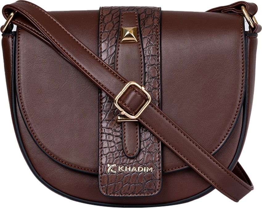 Khadim Brown Sling Bag for Women