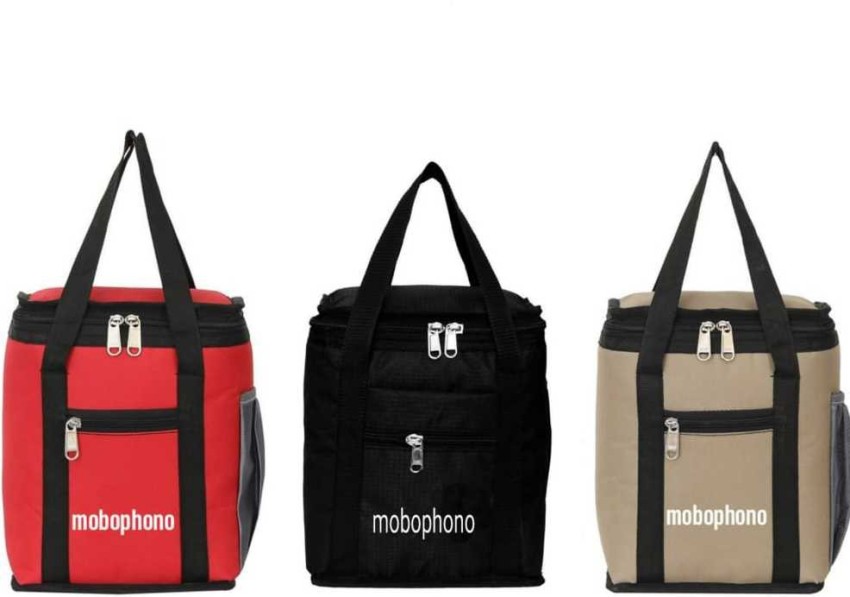  Mobophono Combo pack of 2 medium size lunch bag, tiffin bag  for school, college, office Waterproof Lunch Bag - Lunch Bag