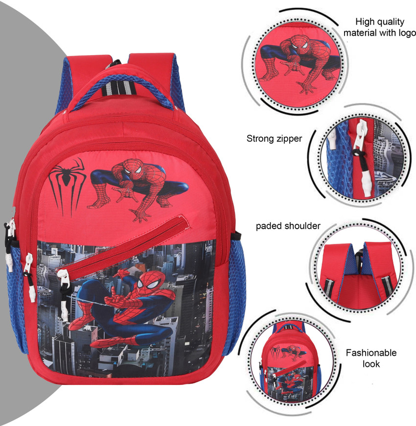 Zadinga Spider Man School Bag Chhota Bachchon Ke Bag Tiffin Lunch Bag Pack 2 Daily Us 25 L Backpack Red Price in India Flipkart