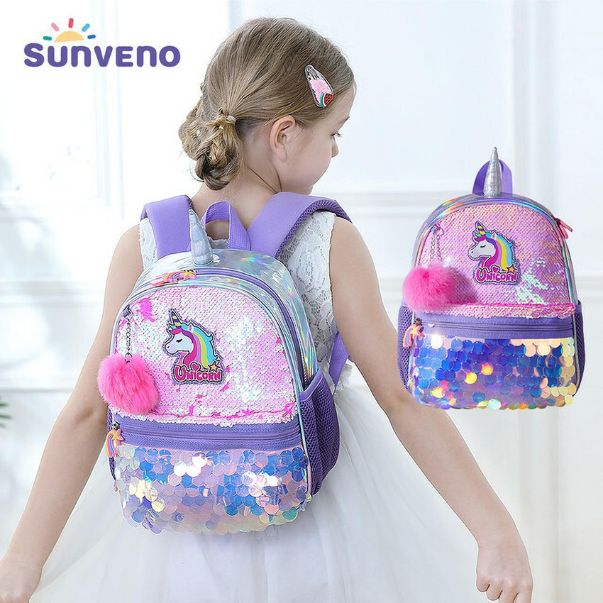 Unicorn sequin school bag on sale