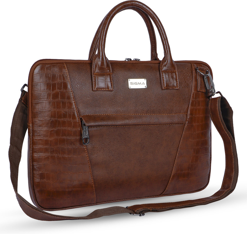 Flipkart sigma bags Leather Laptop Bag Office Briefcase for Men with 15.6 Inch Waterproof Messenger Bag Messenger Bag