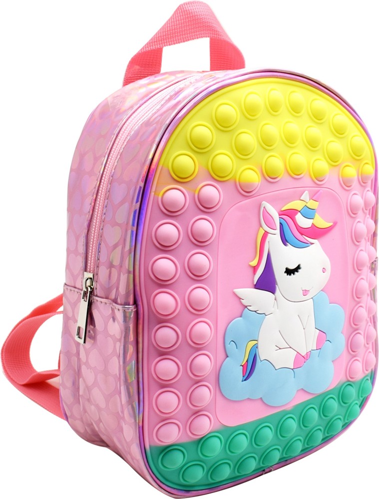 Under One Sky Pink Pastel Colour Rainbow Unicorn Backpack