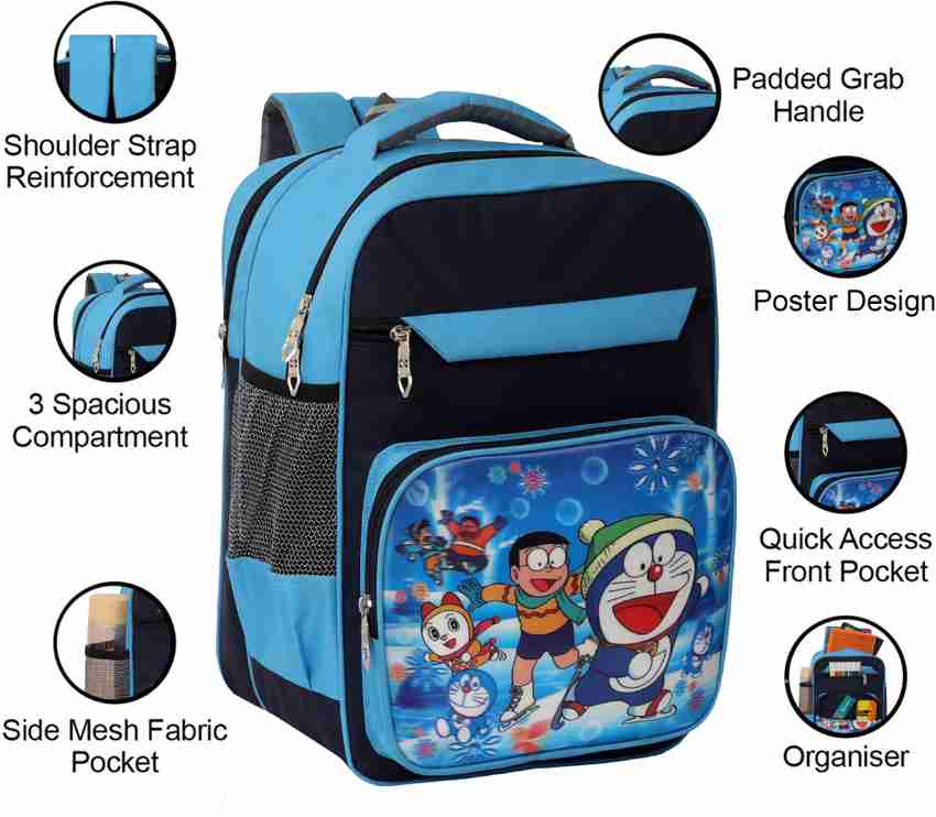 Flipkart LINOX Doremon Very High Quality School bag For Nursery to 3rd Class Waterproof School Bag School Bag