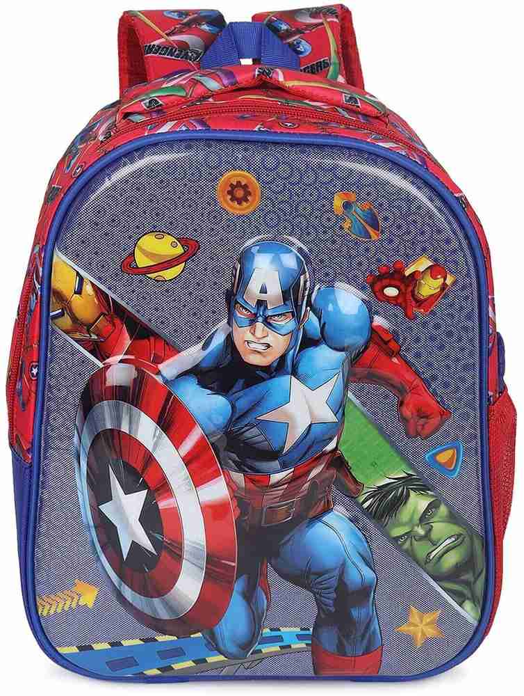 Flipkart Muskaan Kids 3D Avenger Captain America Plush Backpack For Small Kids Nursery Waterproof School Bag School Bag