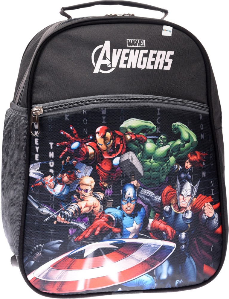 Flipkart HOMESTIC Marvel Avengers School Bag 3 Compartment Rexine School Bagpack Gray School Bag School Bag