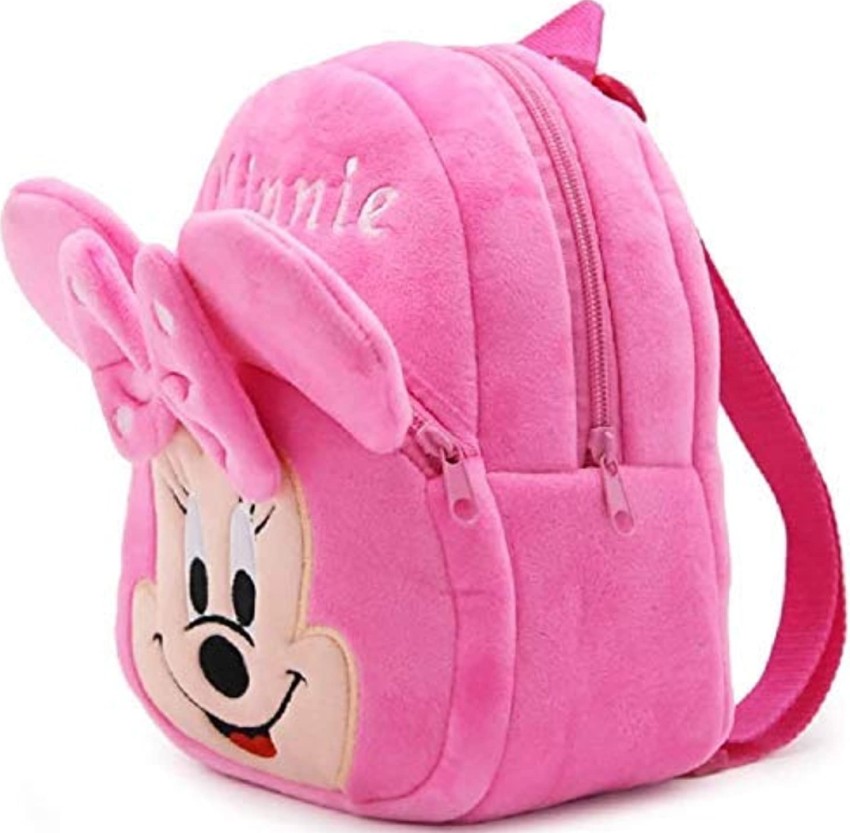 Mom's Gadget Kids School Bag Minnie Soft Plush Backpack 10 L Backpack Pink  - Price in India