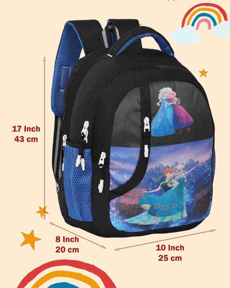 Good Friend Graphic Print Princess Cartoon Junior Best Preschool Bags 5 8 Years Multi color 29 L Backpack Black Price in India Flipkart