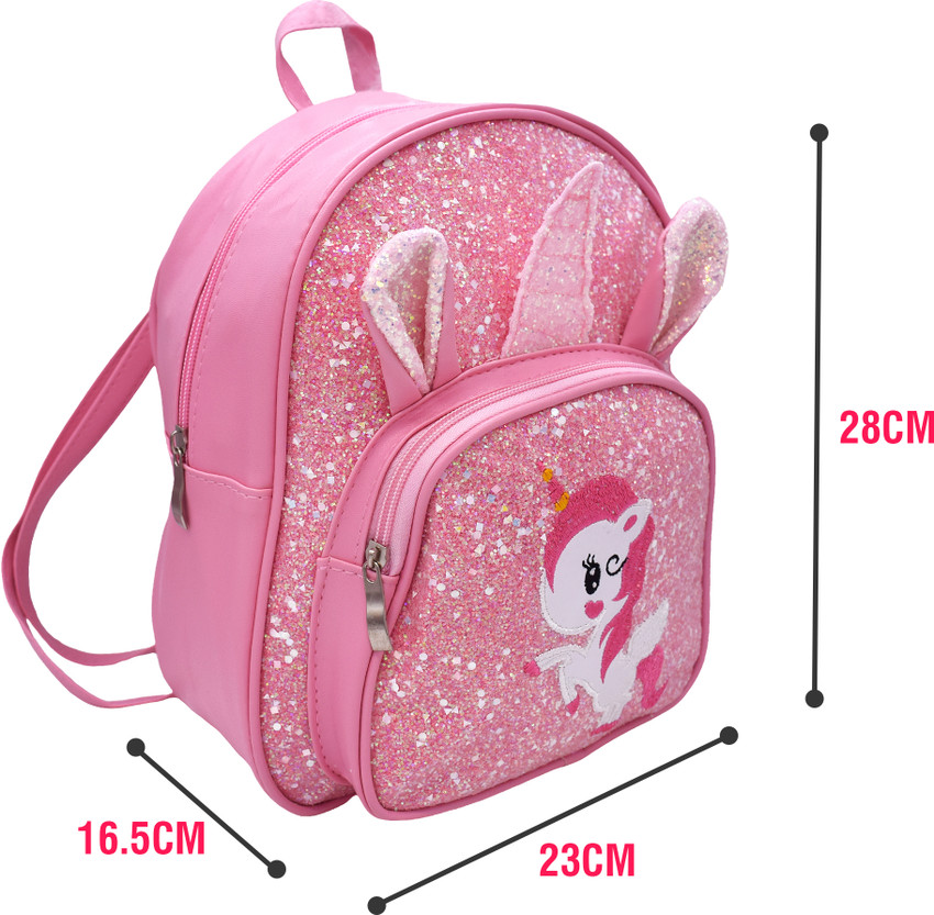 Flipkart Kiditos Glitter Bag for Girls Fancy Backpack for Picnic Travel Bag Unicorn Small Casual Backpack Backpack