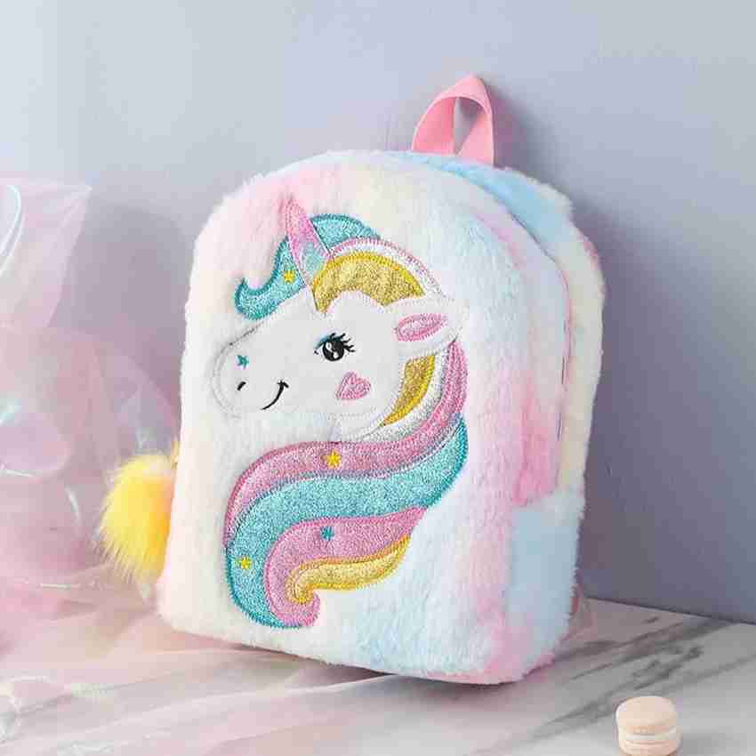 Flipkart DREAM LIFE Fur unicorn Girl s Bagpack School Bag School Bag