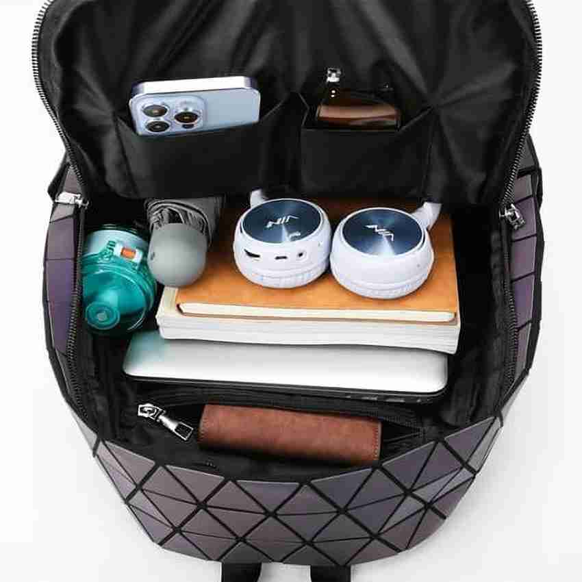 Geometric luminous purses and handbags for women holographic reflective crossbody bag hotsell wallet