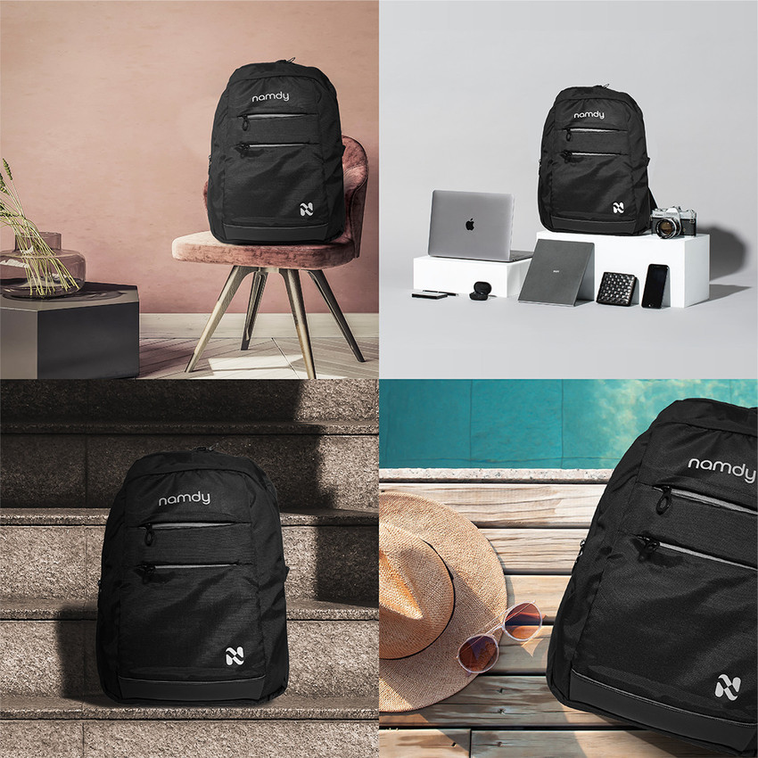Namdy Everyday Essential Black Office Laptop Backpack with Rain Cover 42 L Laptop Backpack Black Price in India Flipkart