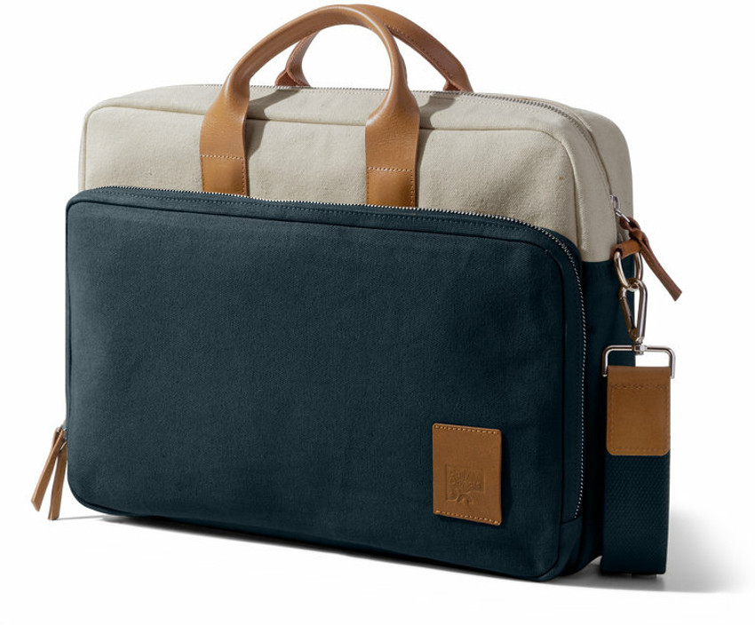 DailyObjects Ivory Navy Commute Messenger Large Laptop Bag