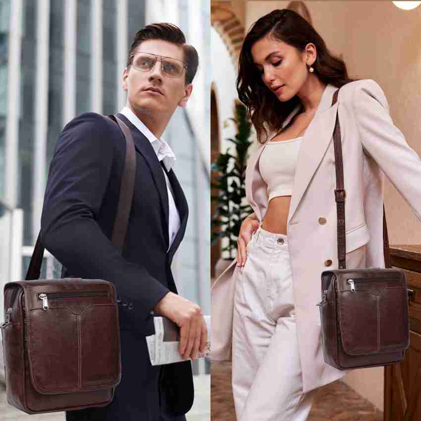 DERBEN CLOVE Office Travel Messenger Side Sling Bag For Men and Women Brown Laptop Bag DERBEN CLOVE Flipkart