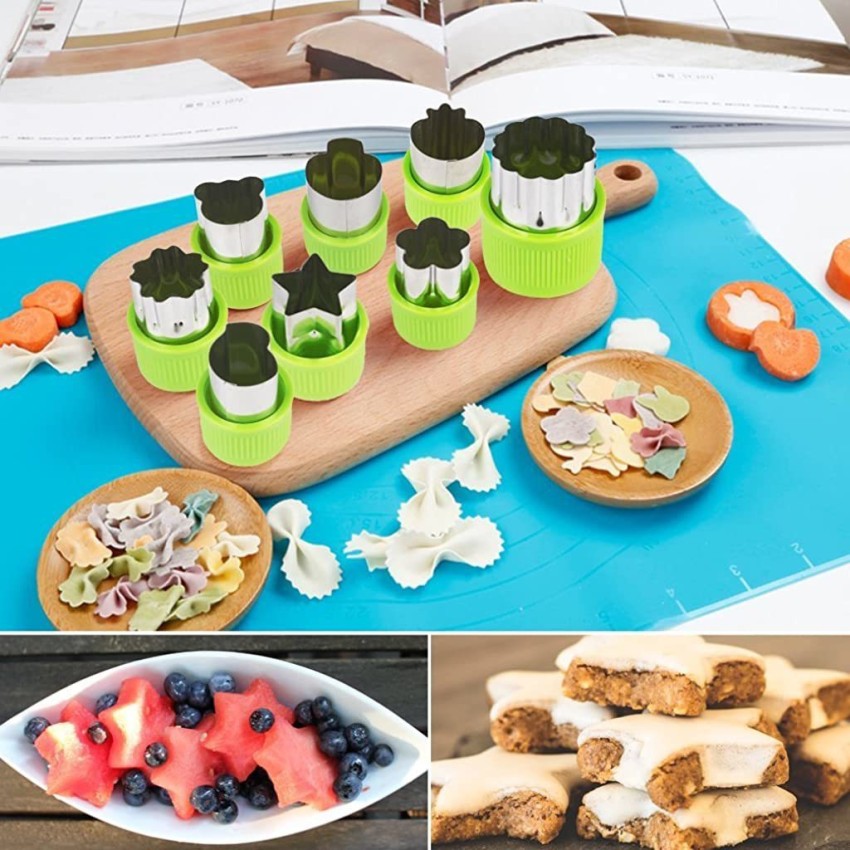 9pcs Heart & Star Shaped Vegetable Cutter, Creative Stainless Steel Fruit  Cut Mold For Kitchen