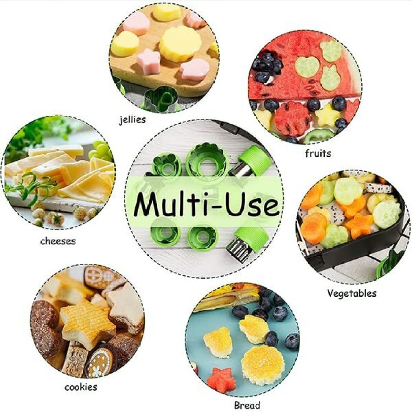 9pcs Heart & Star Shaped Vegetable Cutter, Creative Stainless Steel Fruit  Cut Mold For Kitchen