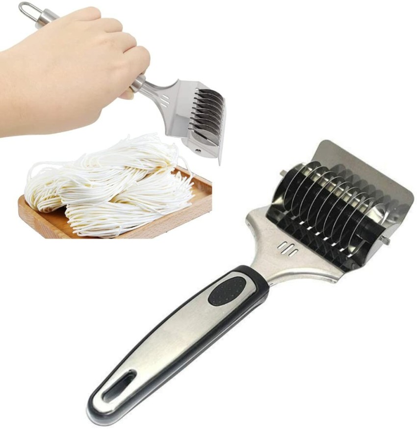 1pc Stainless Steel Dough Cutter With Wooden Handle, Scale Scraper, Noodle  And Pastry Cutting, Baking Tool