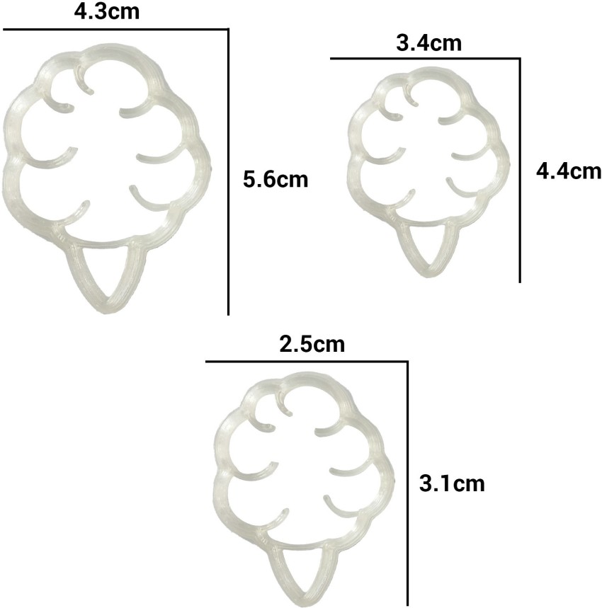 3pcs Round Shaped Dough Cutter