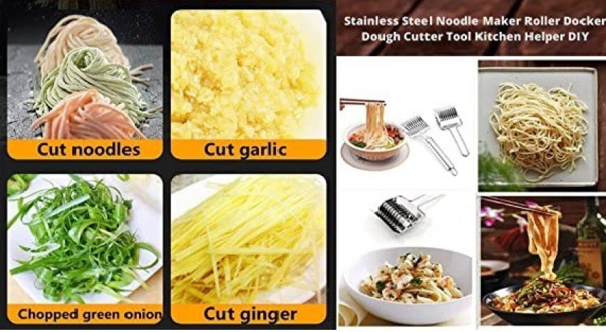 NEW- 1Pc Stainless Steel Noodle Lattice Roller Docker Dough Cutter