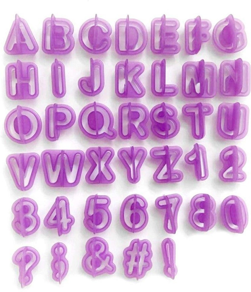 Fondant Letter Cutters, Alphabet Letter Numbers Cookie Stamp Impress  Cookie Mold