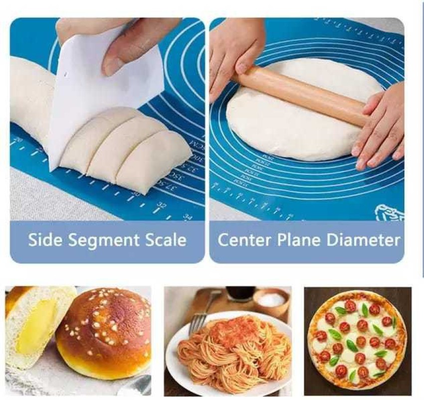 Silicone Mat Rolling with Measurements | Silicone Non-Stick Fondant Mat |  Liner Heat Resistance Table Placemat Pad Pastry Board | Reusable BPA Free