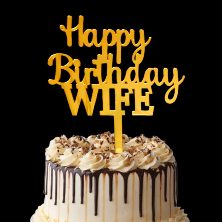 Birthday Cake for Lovely Wife, Food & Drinks, Homemade Bakes on Carousell