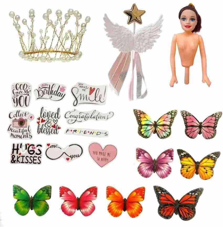 Barbie Princess Tiara Birthday Cake Topper Cupcake Toppers Decoration Picks  