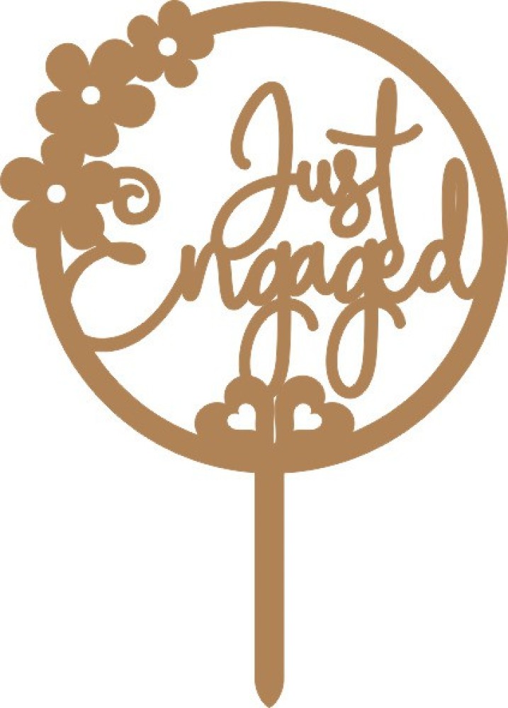 Just Engaged Cake Topper for Engagement Ceremony – adornmemories