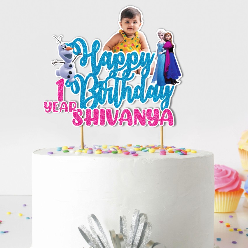 Buy Frozen Cake Topper, Frozen Birthday Party Decorations, Personalized  Frozen Party Cake Topper, Elsa Cake Topper Online in India 