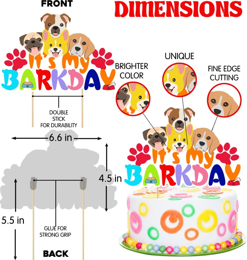 ZYOZI 37 pcs Dog Birthday Decorations for Dog Paw Print Birthday ...
