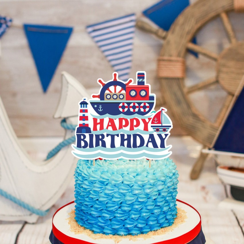 Nautical 1st birthday cake - Decorated Cake by - CakesDecor