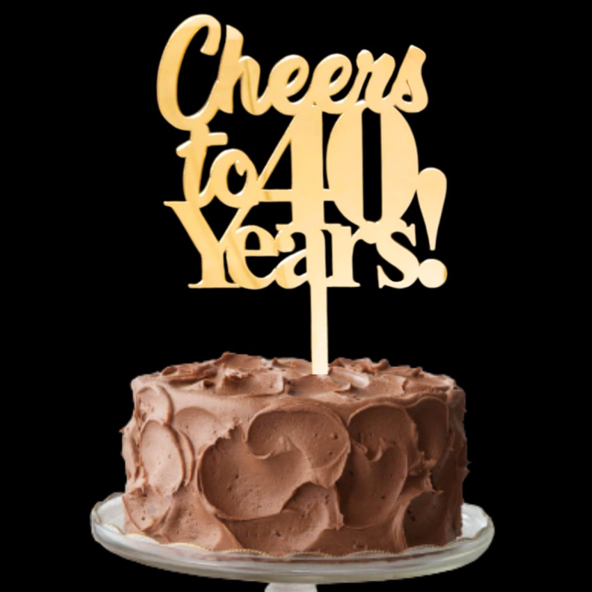 40 & Fabulous Cake Topper - Hello 40,Cheers to India | Ubuy