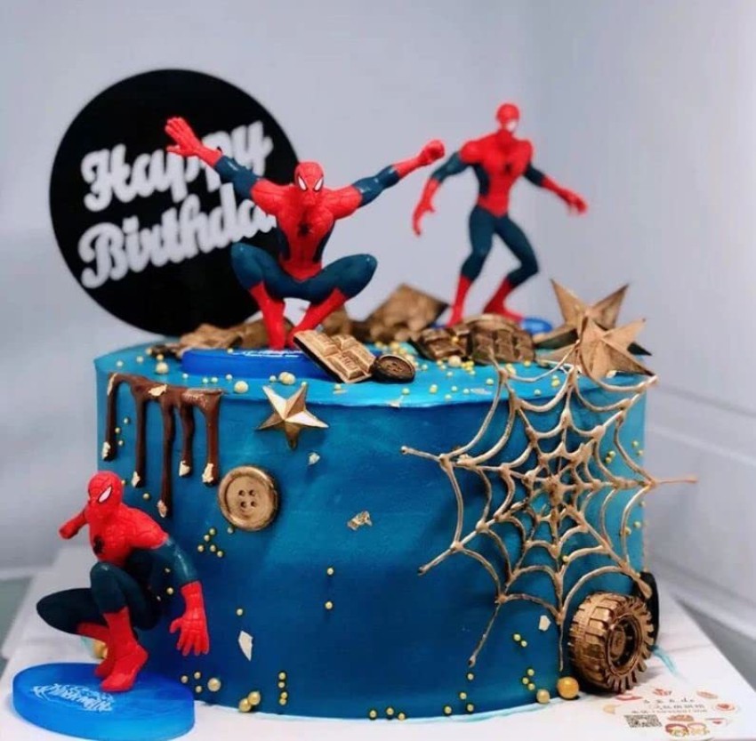 2 Tier Spiderman Birthday Cake CB-NC037 – Cake Boutique