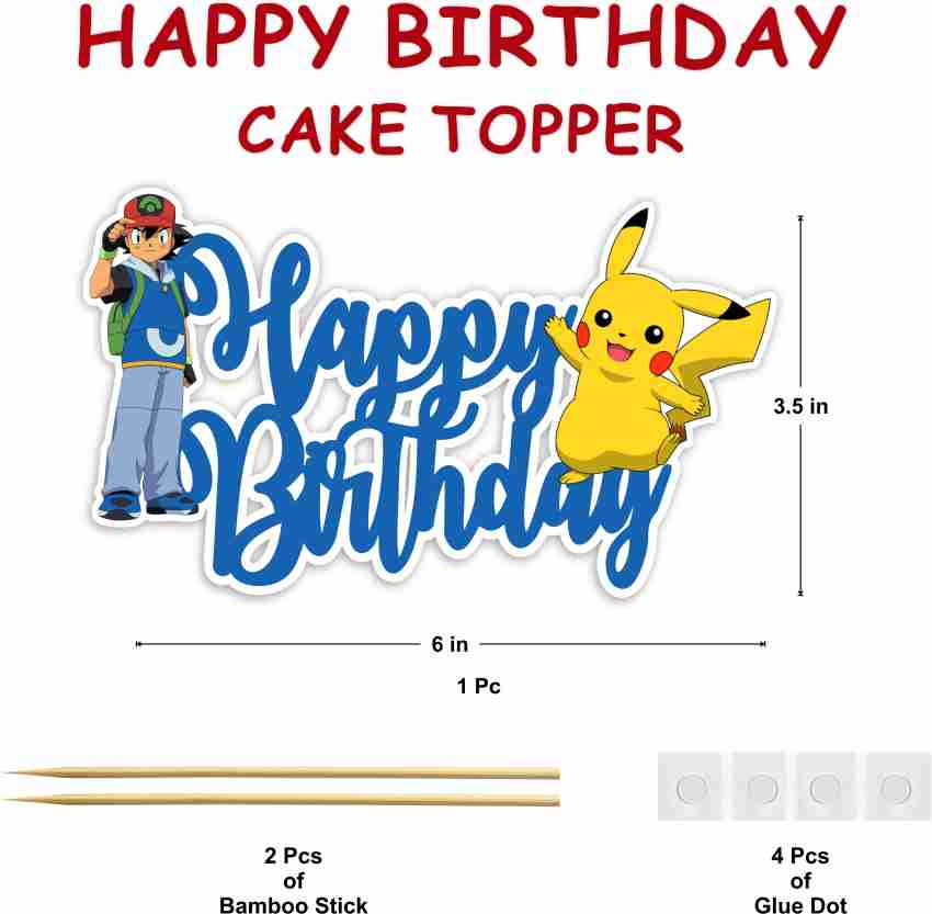 Personalised Pokemon Shaker Cake Topper – Cake Toppers India