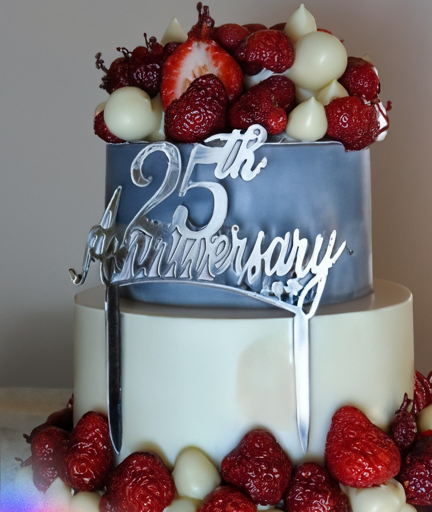 25th wedding new arrivals anniversary cake