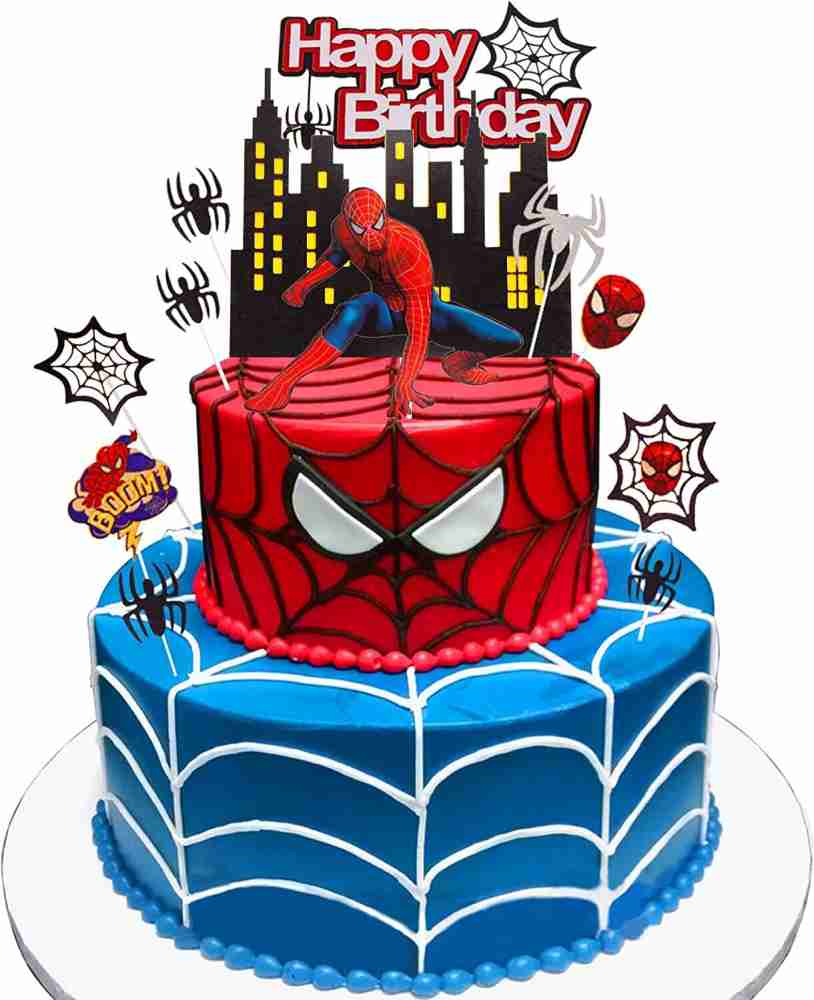 R G ACCESORIES Spiderman Theme Cake Topper Cake Topper Price in ...