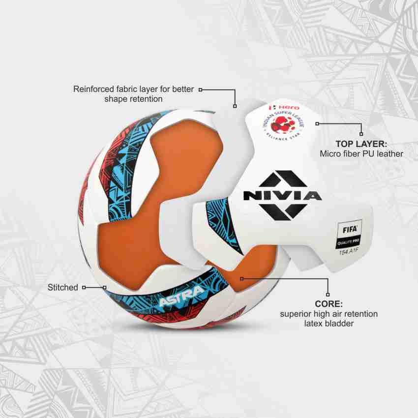 Buy Nivia Astra-32 TPU Football 32 Panel, Glossy TPU Stitched, Suitable for  Soft & Dry Ground, Hard Ground with Grass & Artificial Turf, International  Match Ball Size-5 White Online at Low Prices