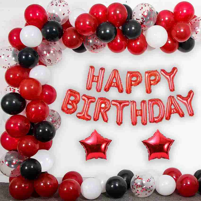 Red and black balloon decorations cheap