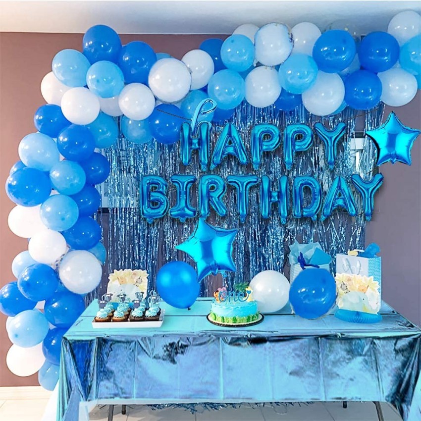 BLODLE First Birthday Baby Blue Decoration Balloons/ 5Pcs - Baby Boy  Arrival Blue Balloon / Birthday Party, Party Decoration, 1st Birthday  Decoration, Celebration - Pack of 1
