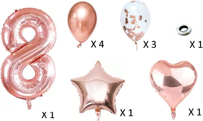 Bouquet Ballons Baudruche Rose Gold & Or