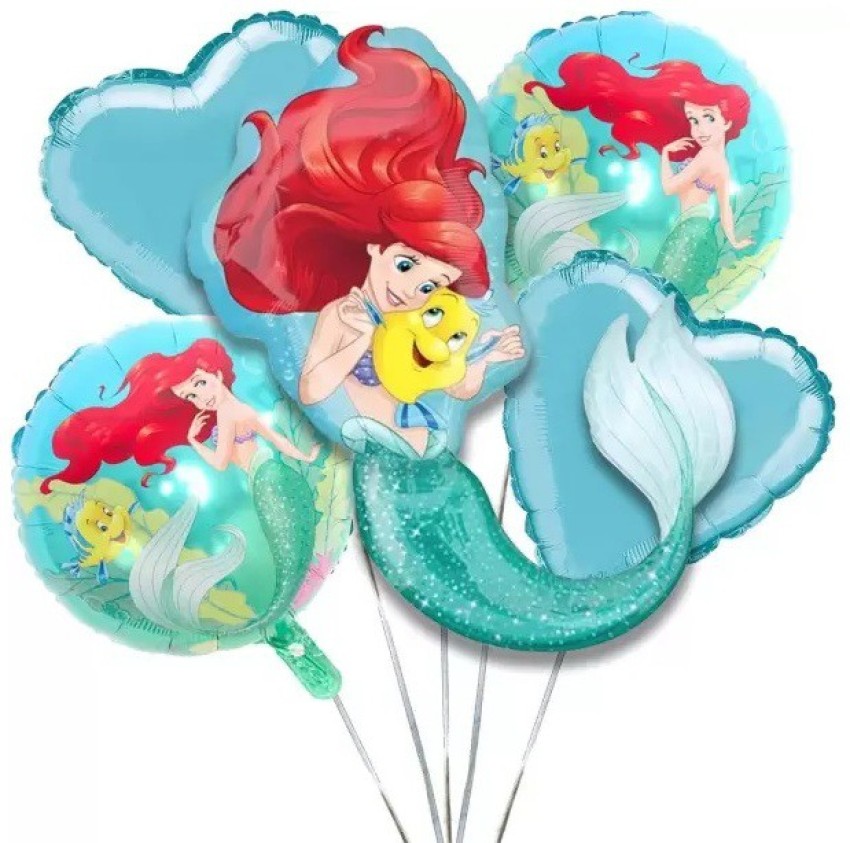 Bash N Splash Printed 3rd Birthday Mermaid Underwater Ocean theme  Birthday Party Decoration 101 pcs Balloon - Balloon