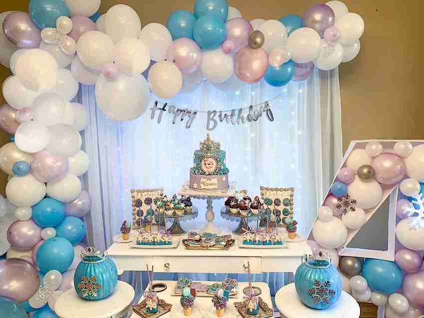 specialyou.in Solid Special You frozen theme birthday decorations for girls net Curtain LED Lights Balloon Balloon Flipkart