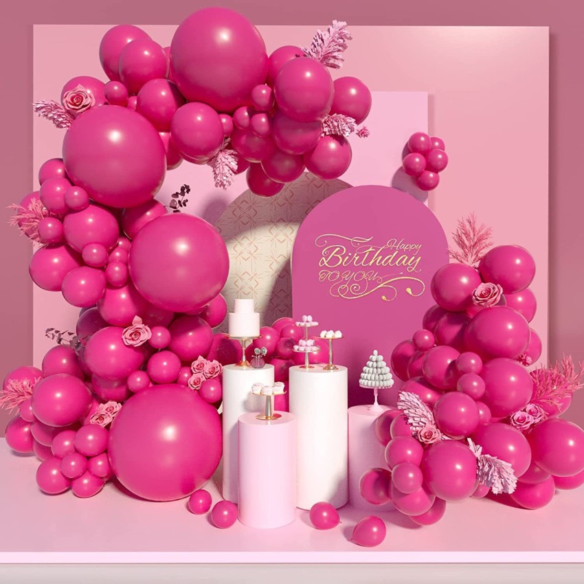 140 Pcs Burgundy And Pink Balloon Garland Kit, Burgundy, Gold, Pastel Pink,  Dusty Pink Balloons For Balloon Garland And Balloon Arch As Birthday