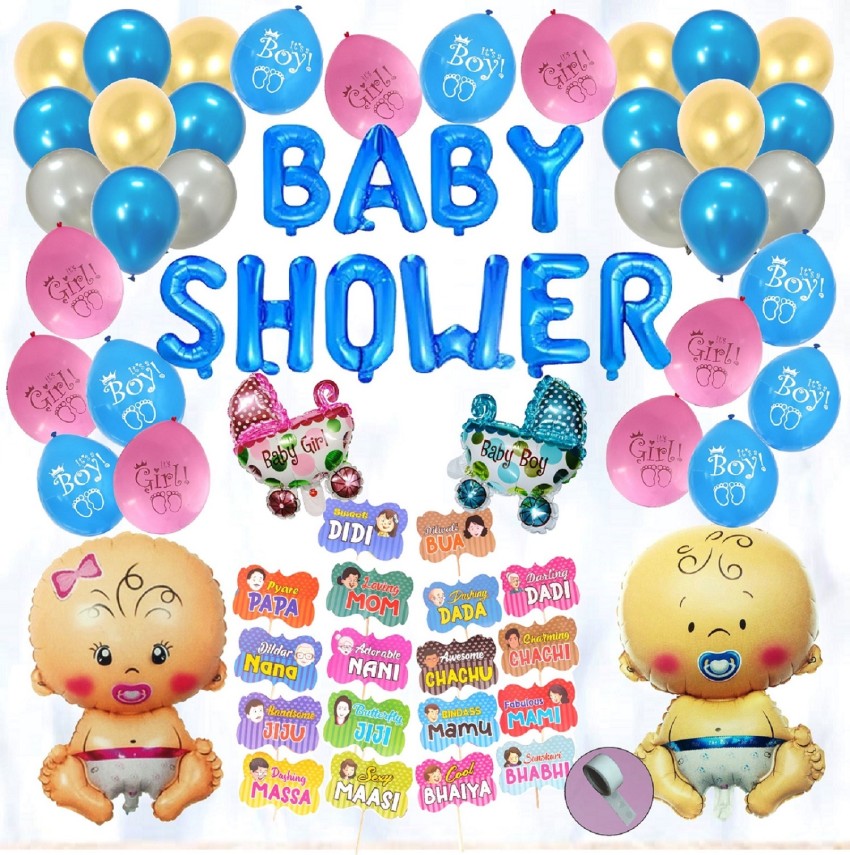 Agk Printed Baby Shower Party Decoration Kit Baby Shower  Props Foil Its Boy Girl Balloon Kit Balloon - Balloon
