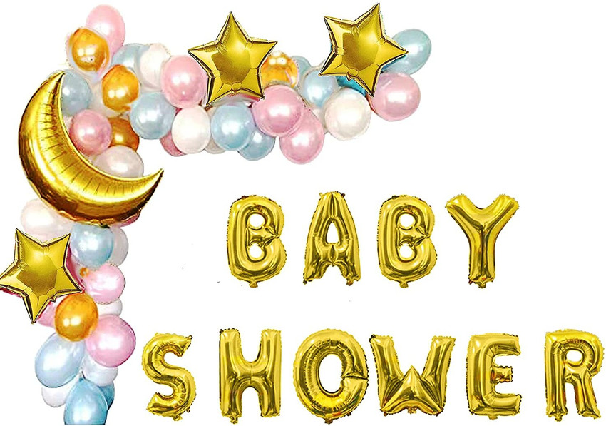 Baby shower shop letter balloons