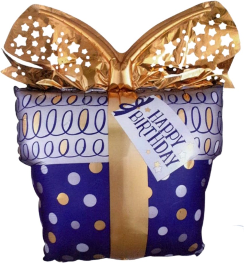 Birthday Blue And Gold Dots Balloon Bouquet