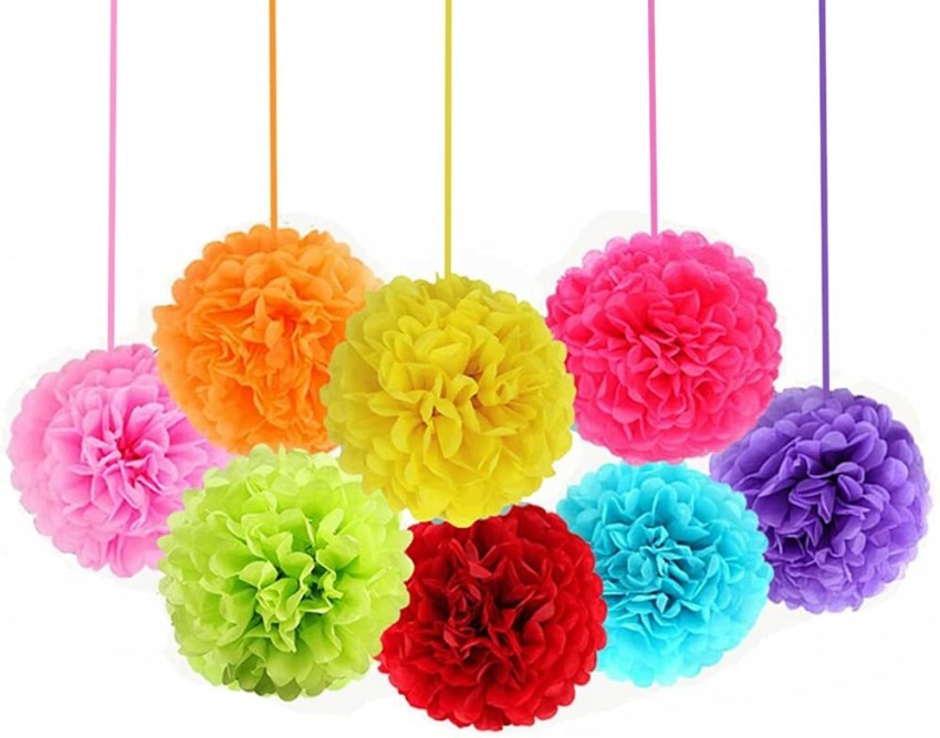12 Dark Green Tissue Paper Pom Poms Flowers Balls, Decorations (4 Pack) Tissue  Paper Pom Pom On Sale Now!!