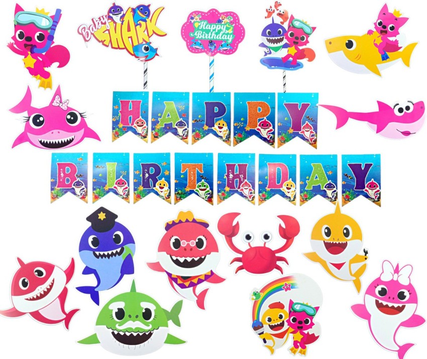 Shark Party Supplies for Baby - 282 Pcs Birthday Decorations Favor