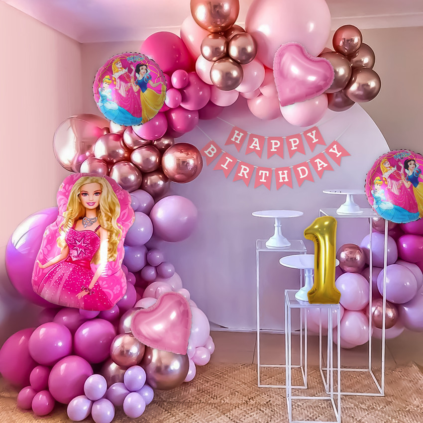 specialyou.in Printed SpecialYou Barbie Theme 1st Birthday Decorations for girls barbie foil Balloon Balloon Flipkart